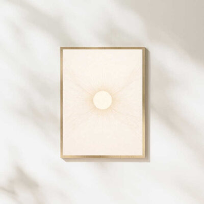 Minimalist Boho Sunburst Wall Art Print